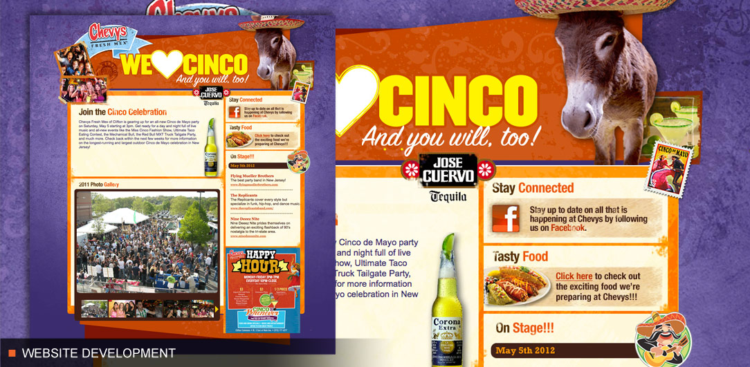 Chevys Fresh Mex Cinco NJ Website