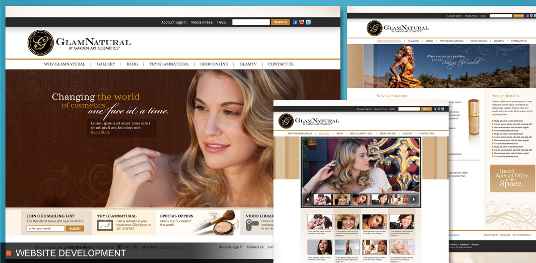 Website development for cosmetics company