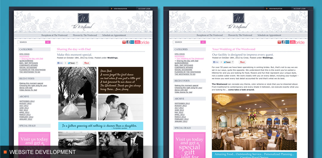 Wedding Blog Creation