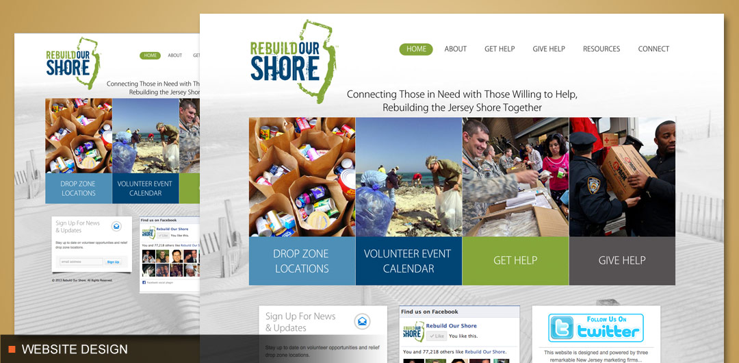 Rebuild Our Jersey Shore not for profit website