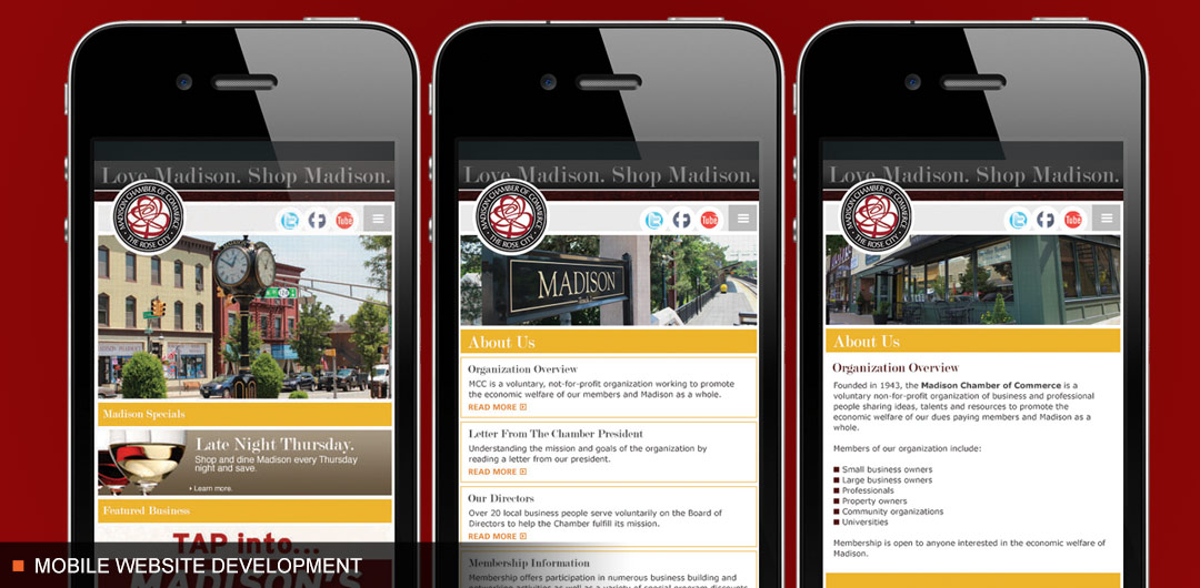 Madison Chamber of Commerce Mobile Website